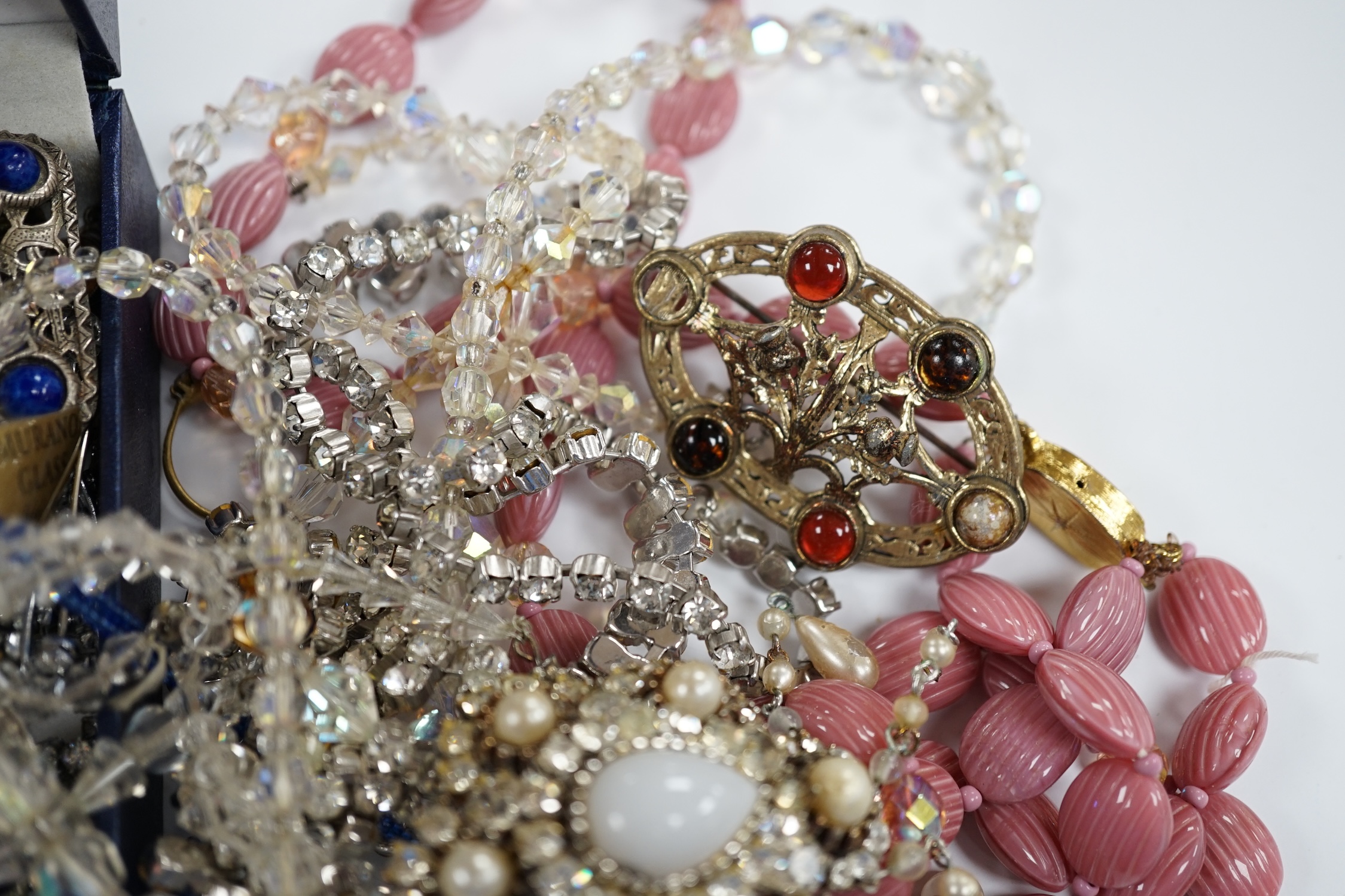 A large quantity of assorted costume and other jewellery including 925.